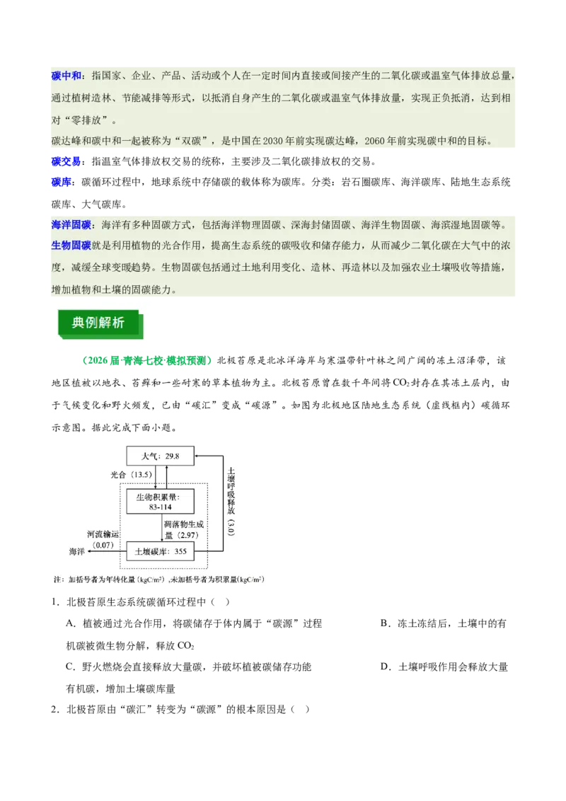 《专题30碳汇、碳排放与海洋开发（重难专练）（全国通用）（教师版）_地理_2026年-地理高考专项复习_2026年高考地理重难点讲义专练（新高考通用）-G102_2026版》第4页预览