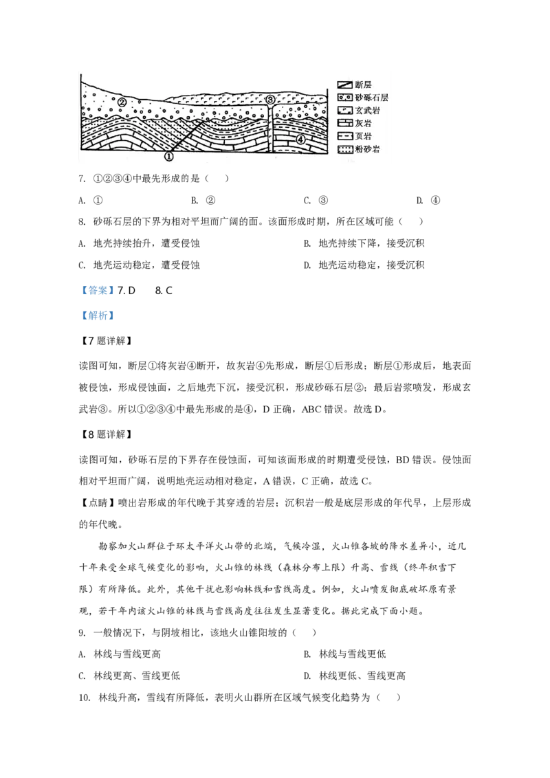 《2020年全国统一高考地理试卷（新课标ⅲ）（含解析版）(1)_地理_2027年高考地理专项复习_2008年-2026年地理高考真题-G427_2008-2020年高考_全国卷_全国统一高考地理（新课标ⅲ）16-21_A4word版》第4页预览
