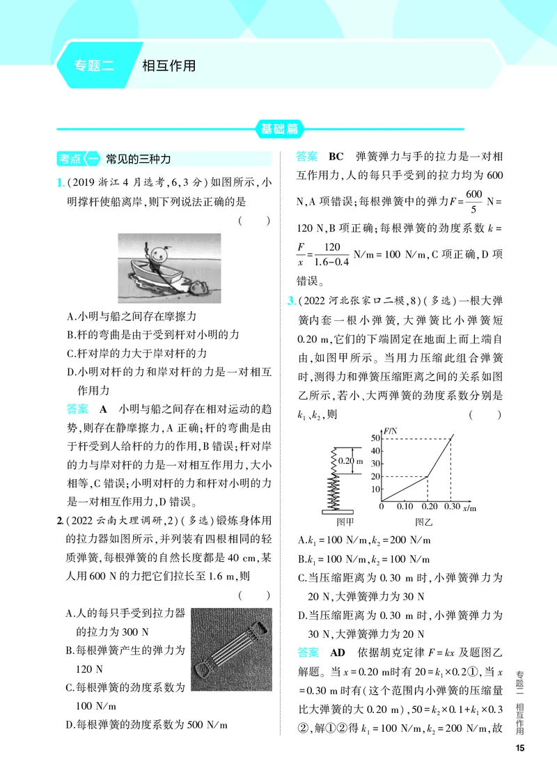 《2_5.PDF教参电子书——分层集训册_2024版教学资源包_2024版.新高考版物理.5·3A版_2_专题二相互作用_4_PDF教参电子书》第1页预览