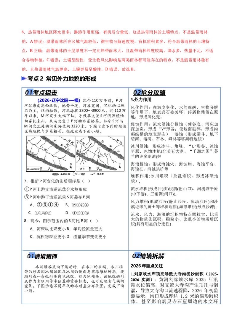 《专题04地质地貌（抢分专练）（解析版）_地理_2026年-地理高考专项复习_2026年高考地理终极冲刺讲练测（黑吉辽蒙专用）-G466_2026版》第5页预览
