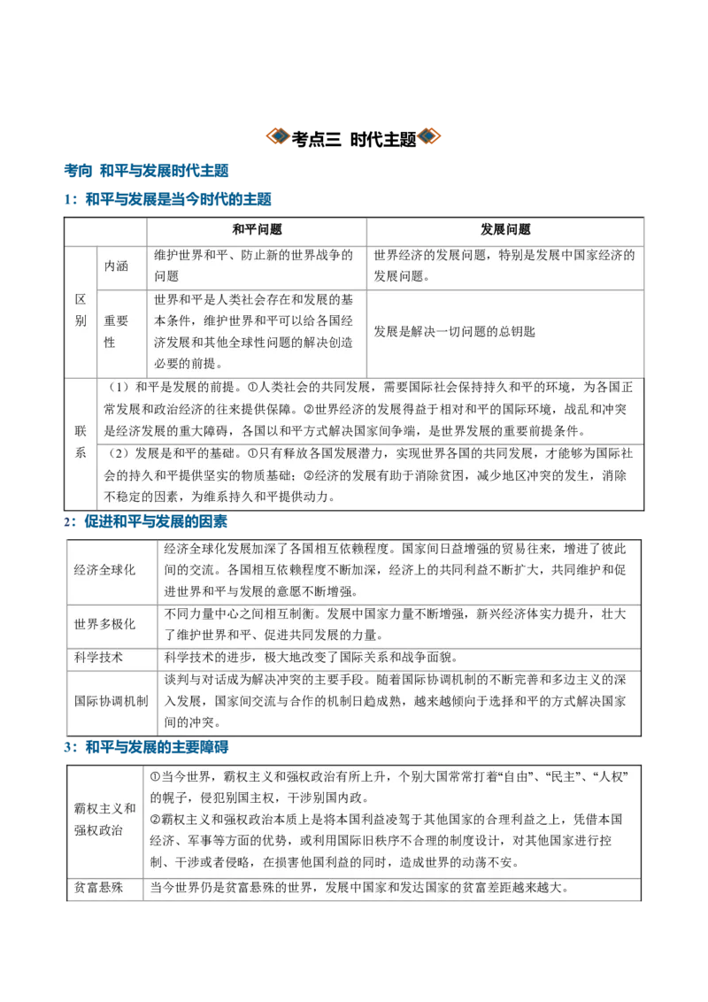《专题02世界多极化（知识清单）（全国通用）（教师版）_zheng治_2027年高考政治一轮_2027年高考政治一轮复习知识清单（全国通用）-G56_2027版》第7页预览
