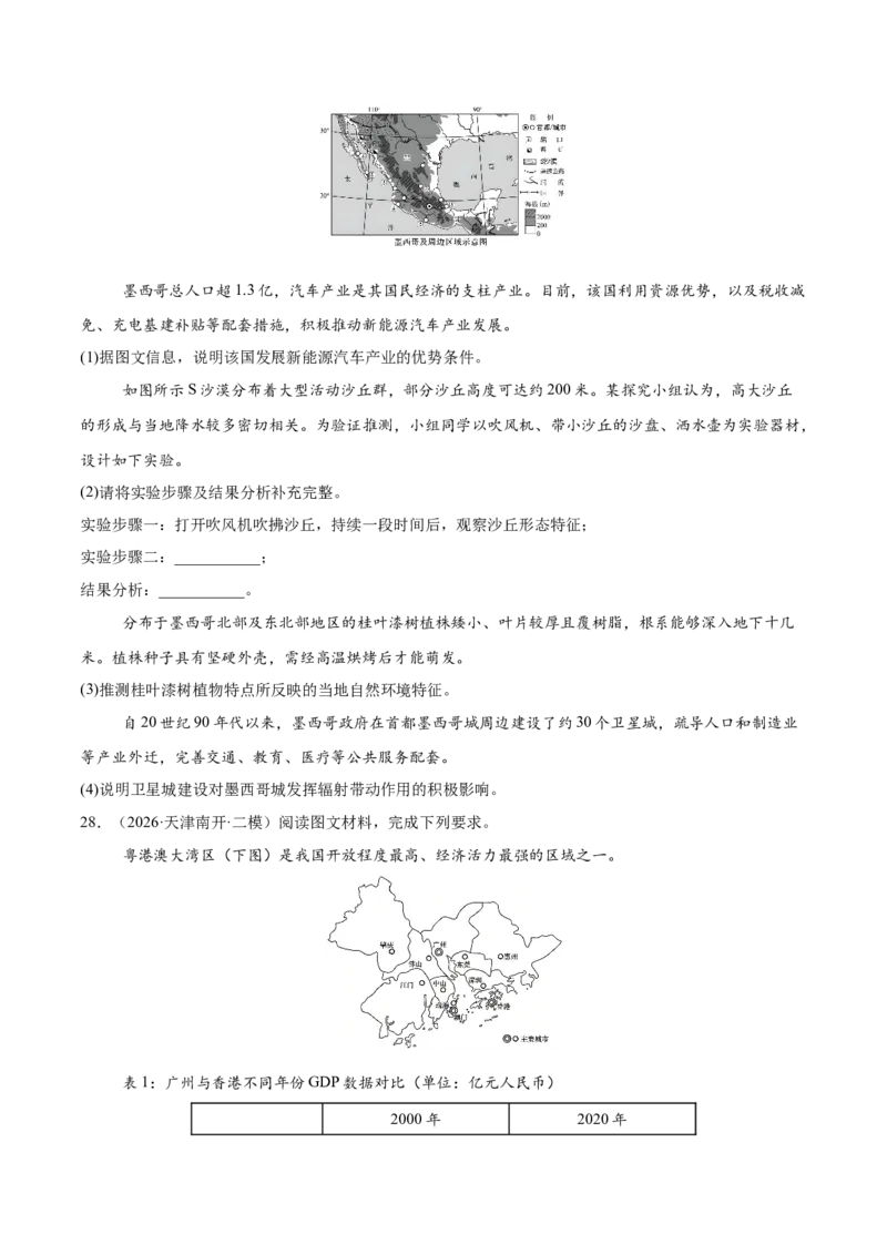 《专题03人口城市与产业交通（3大考点）（学生版）_地理_2027年高考地理专项复习_2027年高考地理二模试题分类汇编（天津专用）-G283_2026版》第7页预览