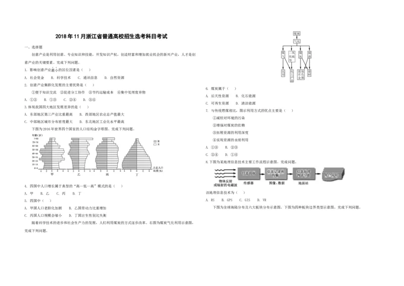 《2018年浙江省高考地理11月（原卷版）_地理_2027年高考地理专项复习_2008年-2026年地理高考真题-G427_2008-2020年高考_地方卷_浙江高考地理08-21_A3word版》第1页预览