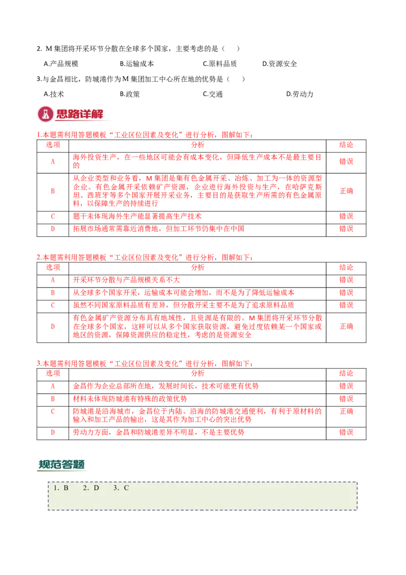 《专题08工业（知识·方法·能力清单）（全国通用）（教师版）_地理_2026年-地理高考二轮复习_2026年高考地理二轮复习知识清单（全国通用）-G448_2026版》第7页预览