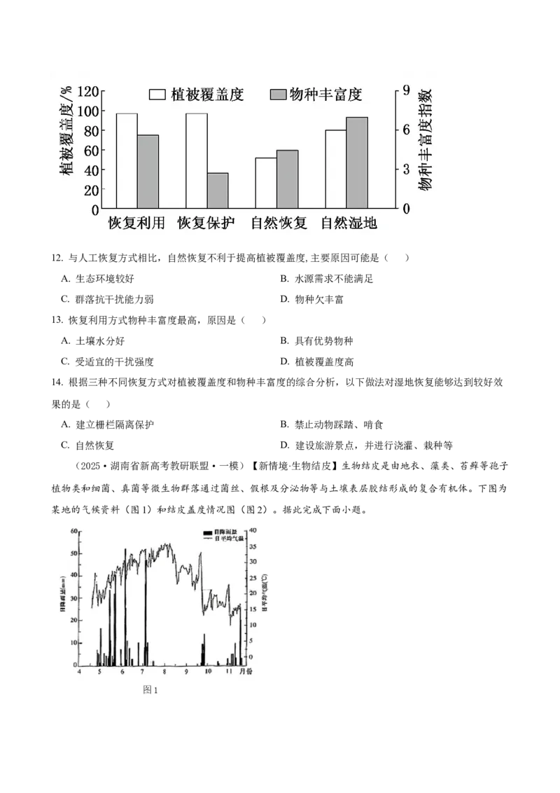 《专题05植被与土壤、整体性与差异性（高频选择题138题）（学生版）_地理_2026年-地理高考专项复习_2025年高考地理一模试题分类汇编（新高考通用）》第4页预览