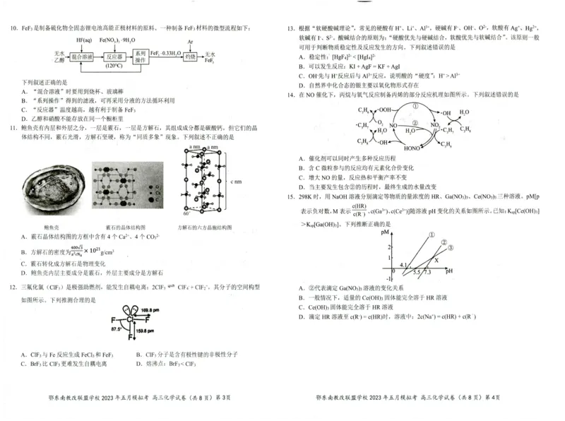 《36_2023湖北省鄂东南联盟五月模拟化学试题_2025版教学资源包_（总复习系列）2025版《5年高考3年模拟》新高考版A版（⭐全科）_2025版.新高考版.选考总复习.化学.5·3A版_1_应用创新题组》第2页预览