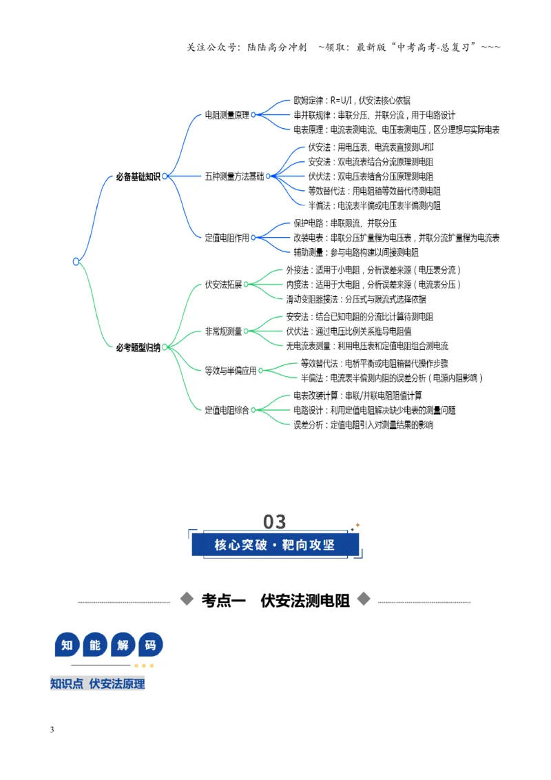《第45讲创新思维测量电阻常用的5种方法及定值电阻的妙用（复习讲义）（湖南专用）（学生版）_04-物理-高考总复习_一轮复习_2026年-物理高考一轮复习》第3页预览