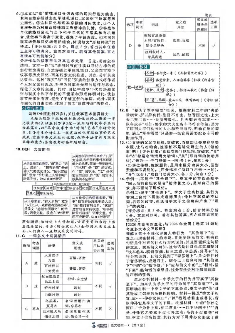 《6维解析册_652027《天星教育•金考卷特快专递》（第1-3期）（高考）（9科全）_2027《天星教育•金考卷特快专递》（第2期）（高考）（9科全）_324》第5页预览