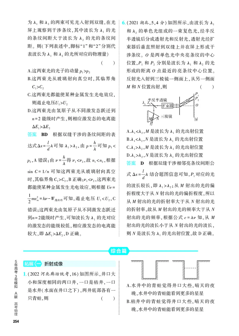 《2_5.PDF教参电子书——分层集训册_2024版教学资源包_2024版.新高考版物理.5·3A版_16_专题十六光学_4_PDF教参电子书》第5页预览