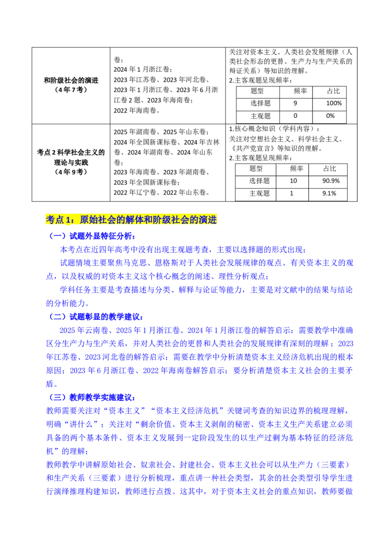 《专题01社会主义从空想到科学、从理论到实践的发展（全国通用）（解析版）_zheng治_2026年-政治高考专项复习_五年（2021-2025）高考政治真题分类汇编（全国通用）-C438》第2页预览