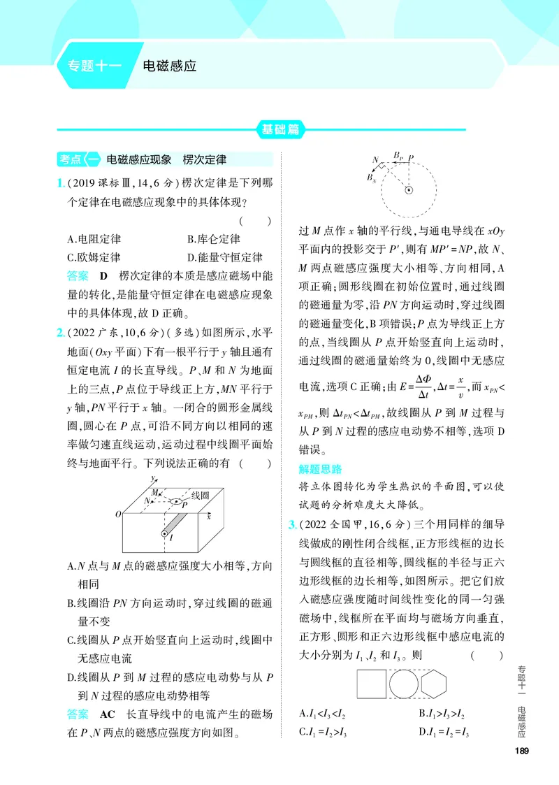 《2_5.PDF教参电子书——分层集训册_2024版教学资源包_2024版.新高考版物理.5·3A版_11_专题十一电磁感应_1_PDF教参电子书》第1页预览