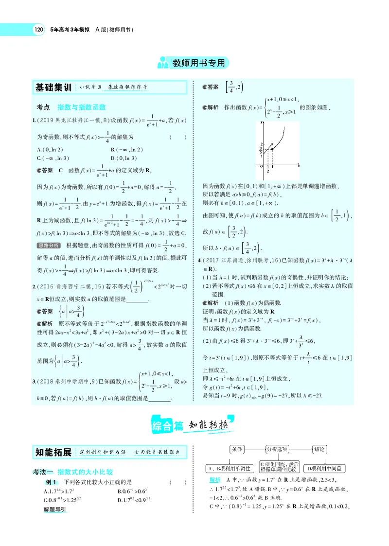 《3.4指数与指数函数_2022版教学资源包_五年高考三年模拟_2022版新高考版高考总复习数学5·3A版_专题三§34指数与指数函数_专题PDF_专题PDF_专题电子书》第2页预览