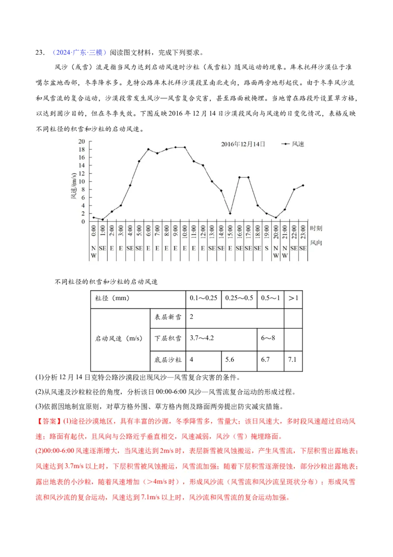 《专题20不同类型地区的发展（全国通用）（教师版）_地理_2026年-地理高考专项复习_2025年高考地理三模试题分类汇编（新高考通用）_2024版》第10页预览