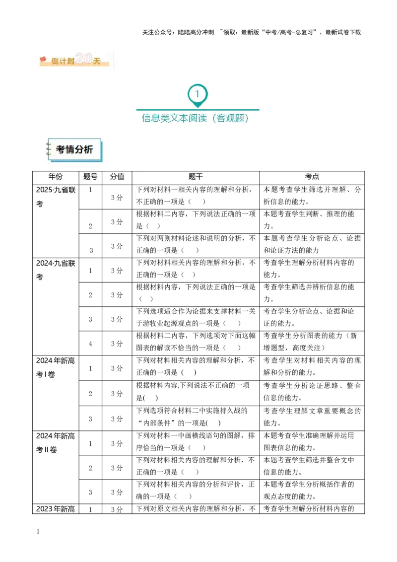 《语文（一）（解析版）_三轮冲刺_语文（一）-2025年高考考前20天终极冲刺攻略[51787506]》第3页预览
