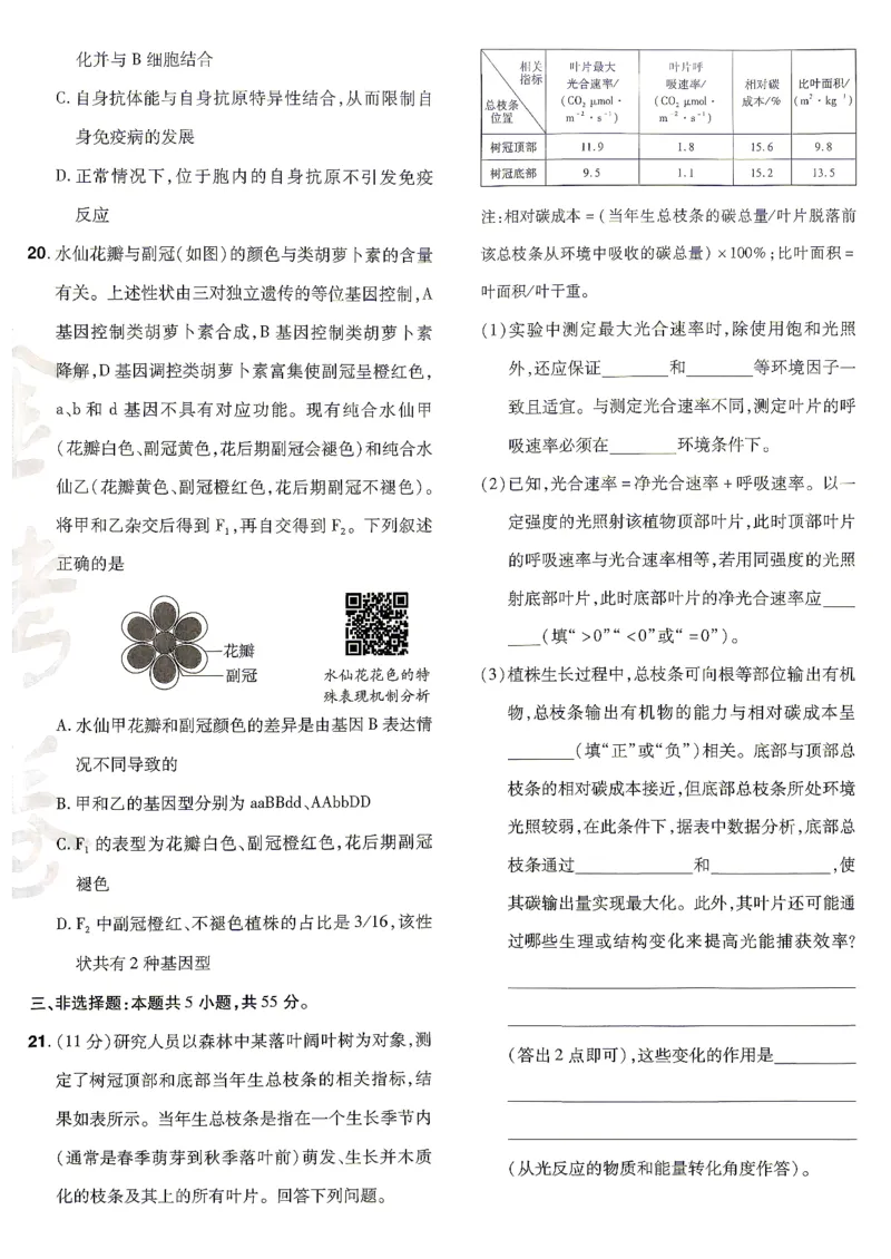 《2027金考卷特快专递第一期生物_652027《天星教育•金考卷特快专递》（第1-3期）（高考）（9科全）_2027《天星教育•金考卷特快专递》（第1期）（高考）（9科全）》第8页预览