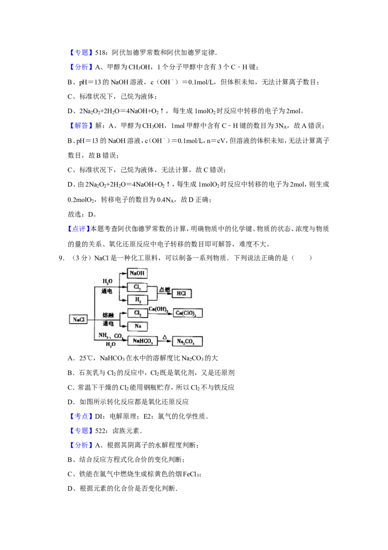 《2011年江苏省高考化学试卷解析版_高考一二三轮复习_化学_2026年-化学高考专项复习_2008年-2025年化学高考真题_2008-2020年高考_地方卷_江苏高考化学2008-2020_A4word版》第7页预览