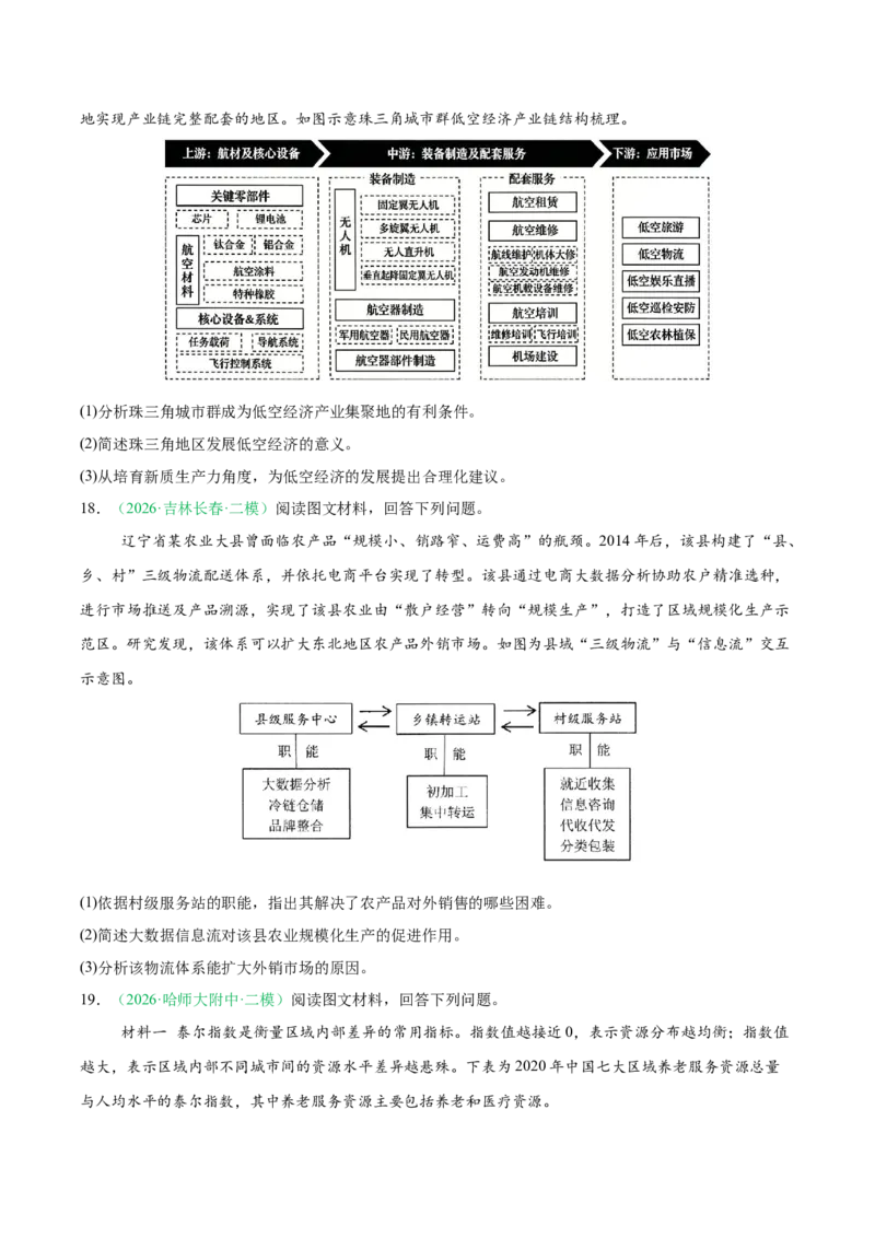 《专题08产业发展（服务业）与交通运输（2大考点）（学生版）(1)_地理_2027年高考地理专项复习_2026年高考地理二模试题分类汇编（黑吉辽蒙专用）-G295_2026版》第5页预览