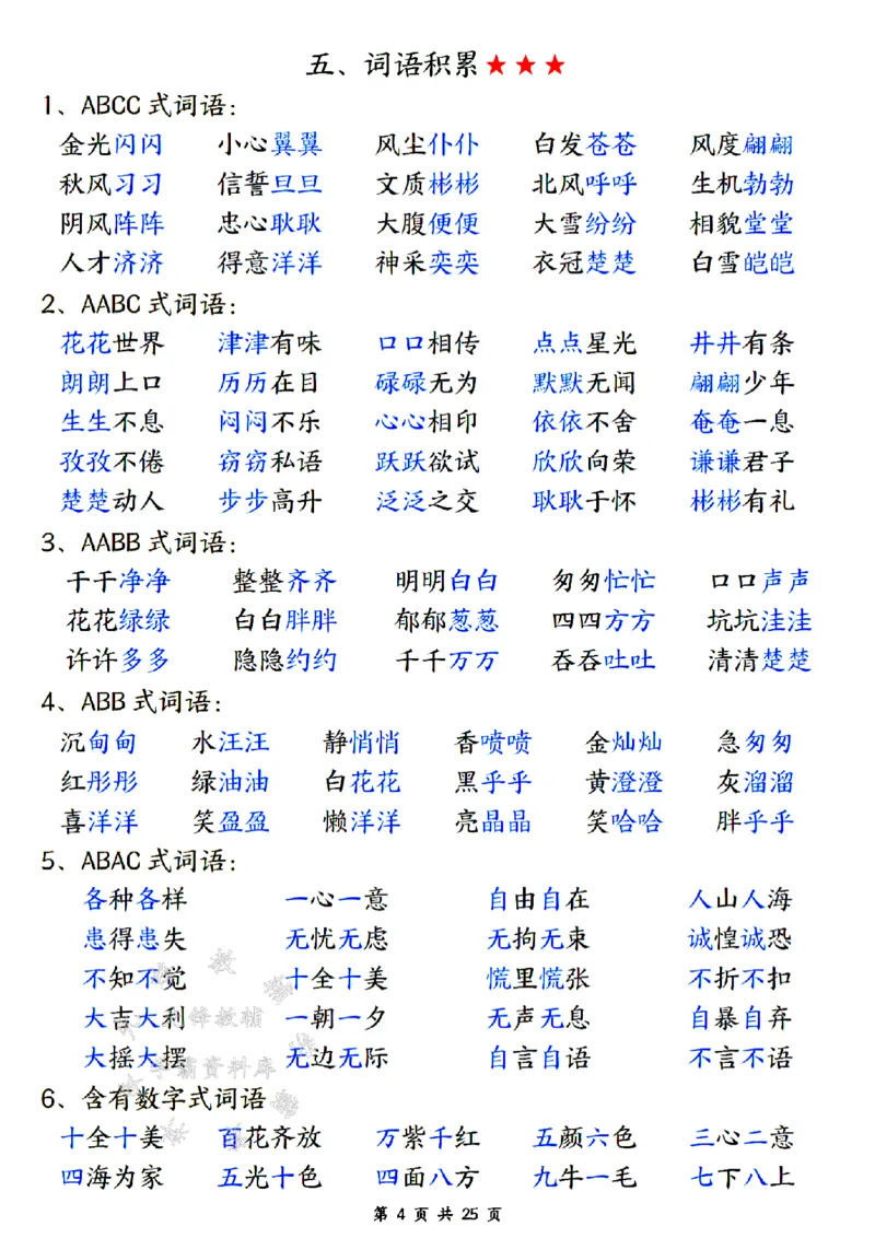 《二上语文期末复习考点提纲SY_2年级上册同步教辅_2上-语文_二上语文-核心考点》第4页预览
