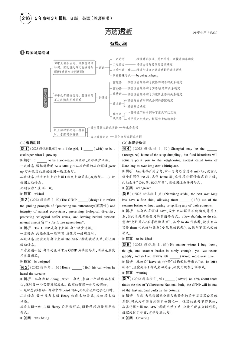 《1_题型突破　语法填空_2025版教学资源包_（总复习系列）2025版《5年高考3年模拟》新高考版B版（⭐全科）_2025版.新高考新教材版.高考总复习.英语.5·3B版_语法册（含语法填空）》第2页预览