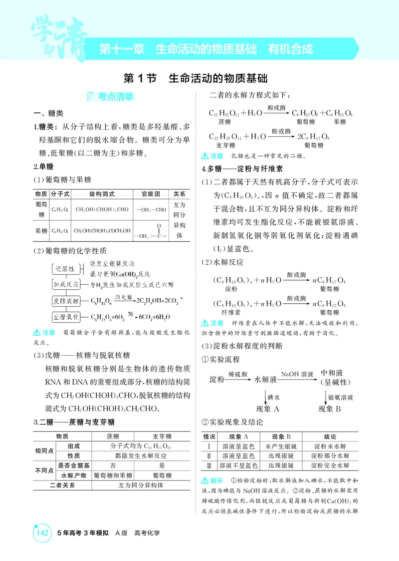 《1_第十一章生命活动的物质基础有机合成精讲册_2026版教学资源包_202653高考总复习A版_江苏版_2026版.江苏版.选考总复习.化学.5·3A版_二、教师用书PDF_第十一章生命活动的物质基础有机合成》第1页预览