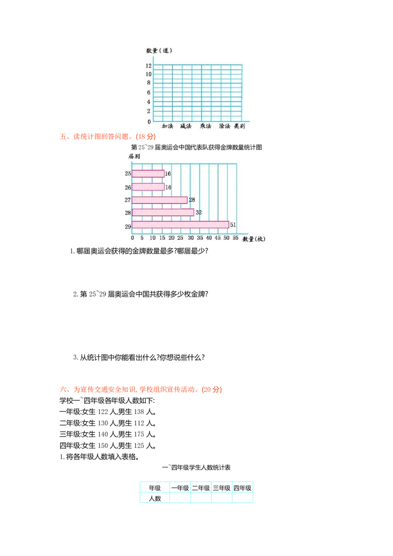 《三（下）青岛版数学第11单元检测.1（54制）_3年级下册同步教辅_3下-数学_三下数学单元+期中+期末测试卷_三下数学青岛54版试卷_三下数学《青岛54版》单元测试卷》第3页预览