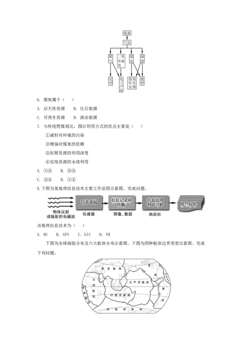 《2018年浙江省高考地理11月（原卷版）_地理_2026年-地理高考专项复习_2008年-2025年地理高考真题_2008-2020年高考_地方卷_浙江高考地理08-21_A4word版》第2页预览