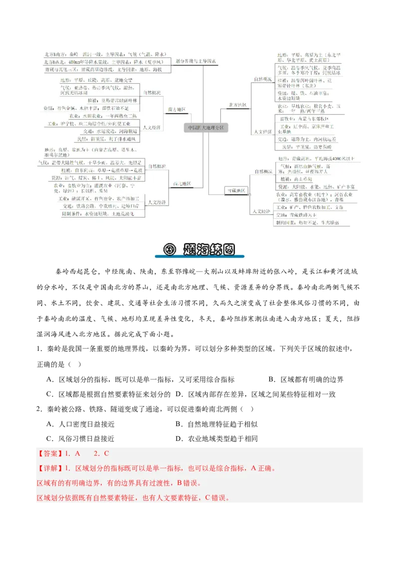 《专题17中国的地理差异（填图速记）（教师版）_地理_2027年高考地理专项复习_42027年高考地理区域填图速记与演练手册（全国通用）》第5页预览