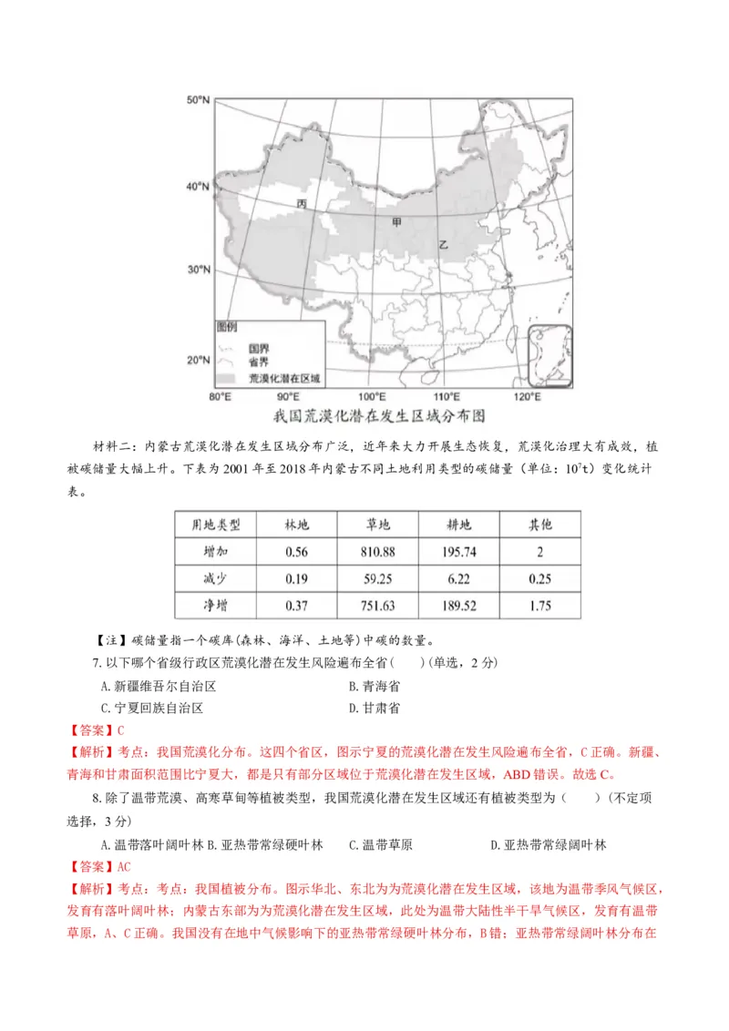 《2025年高考地理真题完全解读（上海卷）_地理_2026年-地理高考专项复习_2025年高考地理真题完全解读-G338》第8页预览