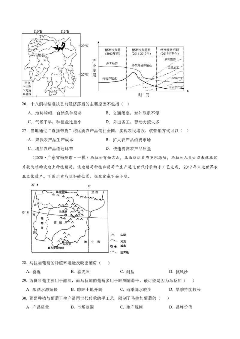 《专题08产业区位选择（高频选择题178题）（学生版）_地理_2026年-地理高考专项复习_2025年高考地理一模试题分类汇编（新高考通用）》第6页预览