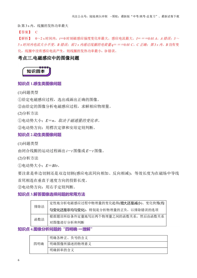《第54讲电磁感应中的电路及图像问题（讲义）（教师版）_04-物理-高考总复习_一轮复习_2025年_2025年高考物理一轮复习讲义+练习+课件（新教材新高考）_第十二章电磁感应》第6页预览