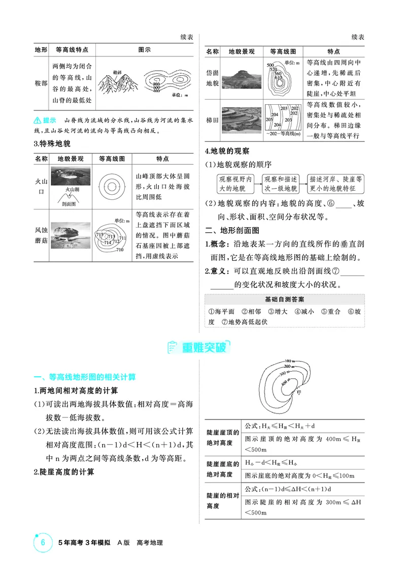 《1_第一章　地图与地理信息技术_2026版教学资源包_202653高考总复习A版_山东版_2026版.山东版.选考总复习.地理.5·3A版_第一章地图与地理信息技术_2_精讲册PDF》第6页预览