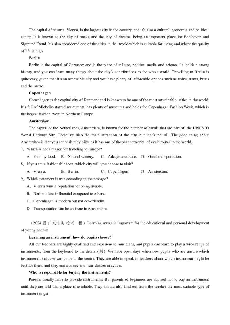 《01阅读理解（应用文）（新高考专用）（原卷版）_英语(2)_专项复习_2025年_2024年高考一模试题分类汇编英语新高考专用》第3页预览