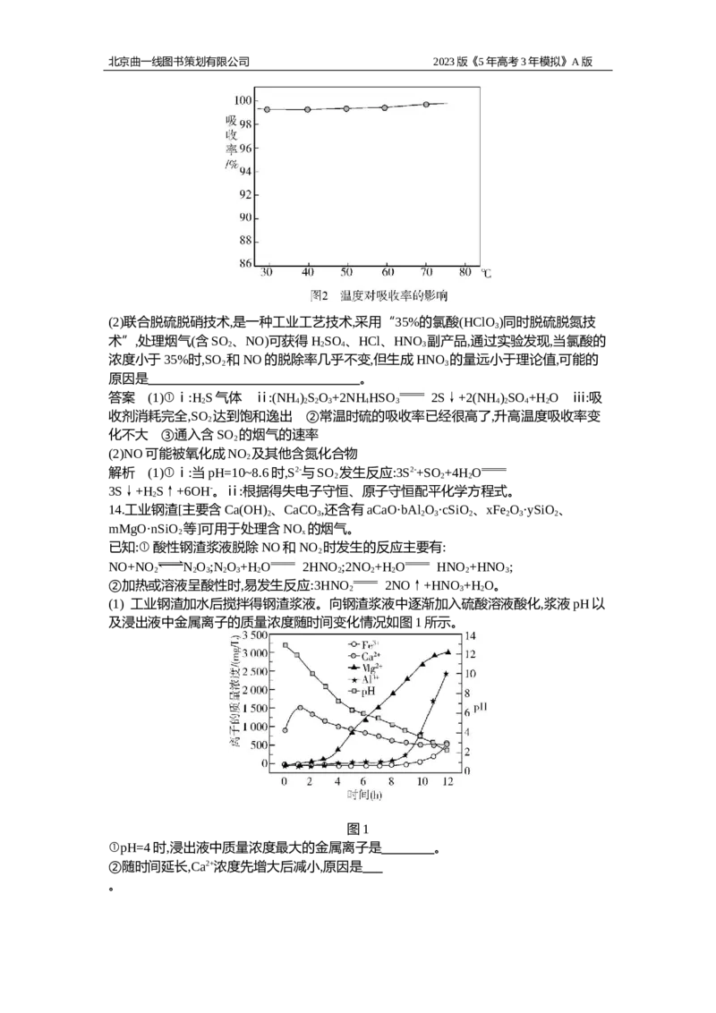 《1_应用创新题组6(1)_2023版教学资源包_2023版新高考版选考总复习化学5·3A版_6_专题六非金属及其化合物_5_应用创新题组》第10页预览