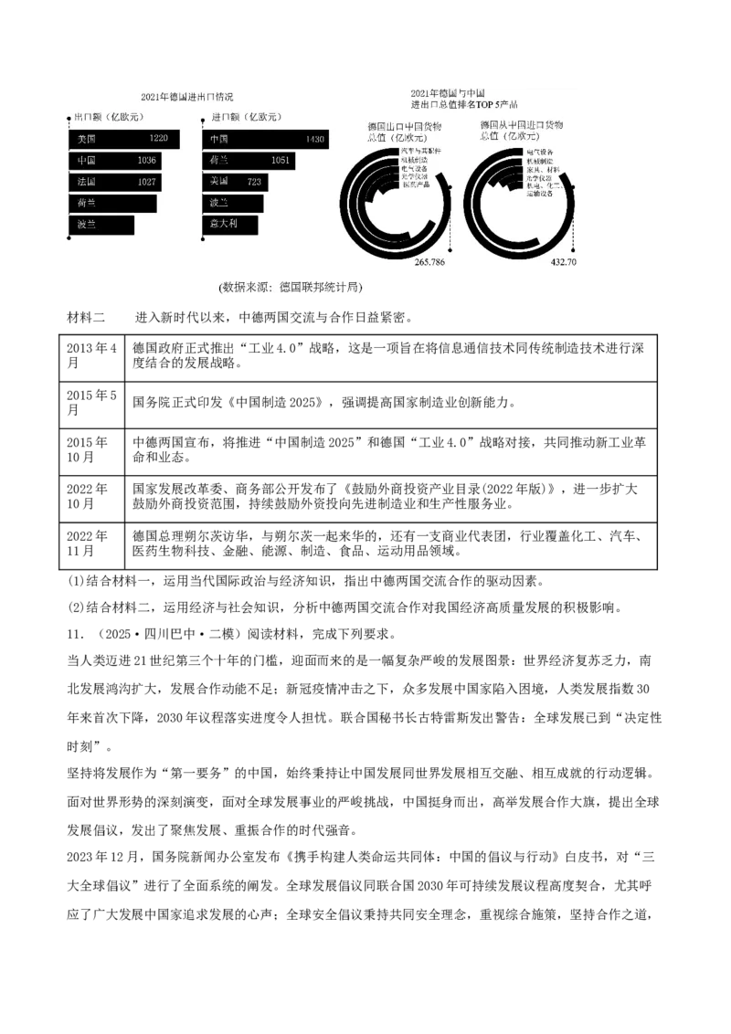 《专题05当代国际政治与经济（学生版）（精选高频主观题21题）-（四川专用）_zheng治_2026年-政治高考专项复习_2025年高考政治二模试题分类汇编（四川专用）》第6页预览