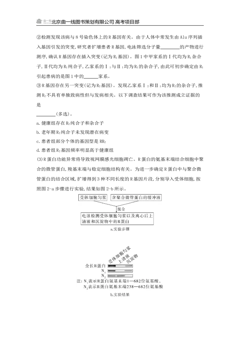 《1_专题过关检测练Word-第8章　伴性遗传与人类遗传病_2026版教学资源包_202653高考总复习A版_山东版_2026版.山东版.选考总复习.生物.5·3A版_第2部分遗传与进化_第8章伴性遗传与人类遗传病》第6页预览