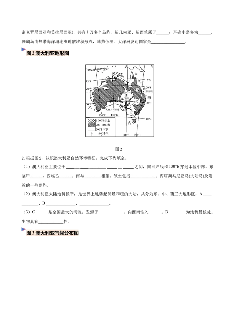 《专题12大洋洲、澳大利亚、新西兰（填图速记）（挖空版）_地理_2027年高考地理专项复习_42027年高考地理区域填图速记与演练手册（全国通用）》第2页预览