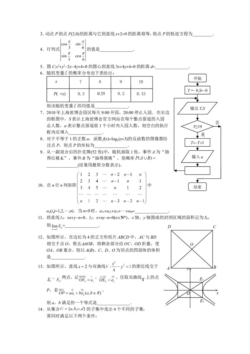 《2010年上海高考数学真题（文科）试卷（word解析版）_高考一二三轮复习_数学_2027年高考数学专项复习更新中_2008年-2026年数学高考真题-G427_2008-2020年高考_2008-2020年_地方卷》第4页预览