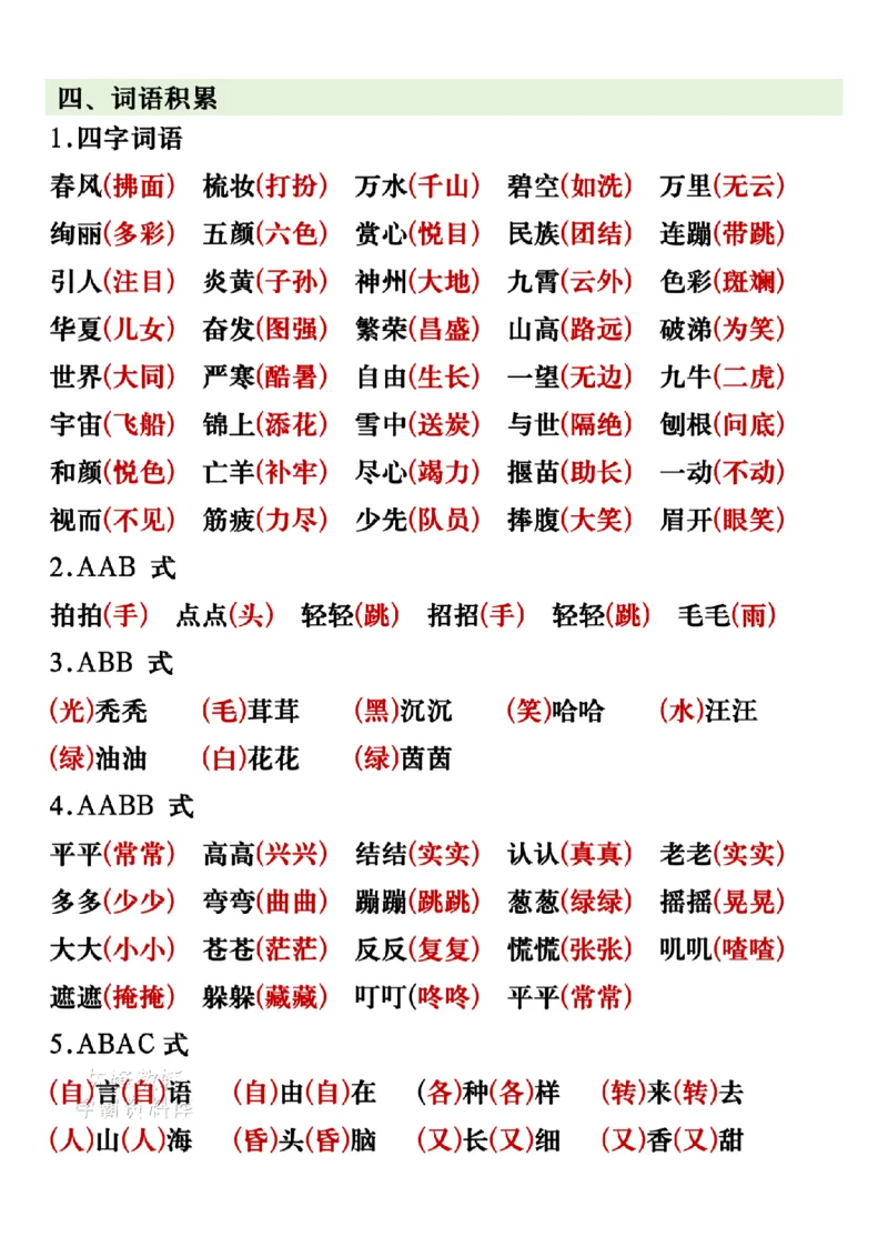 《二年级(下)语文全册知识点汇总.1(1)_2年级下册同步教辅_2下-语文_二下语文-重点必备资料》第4页预览