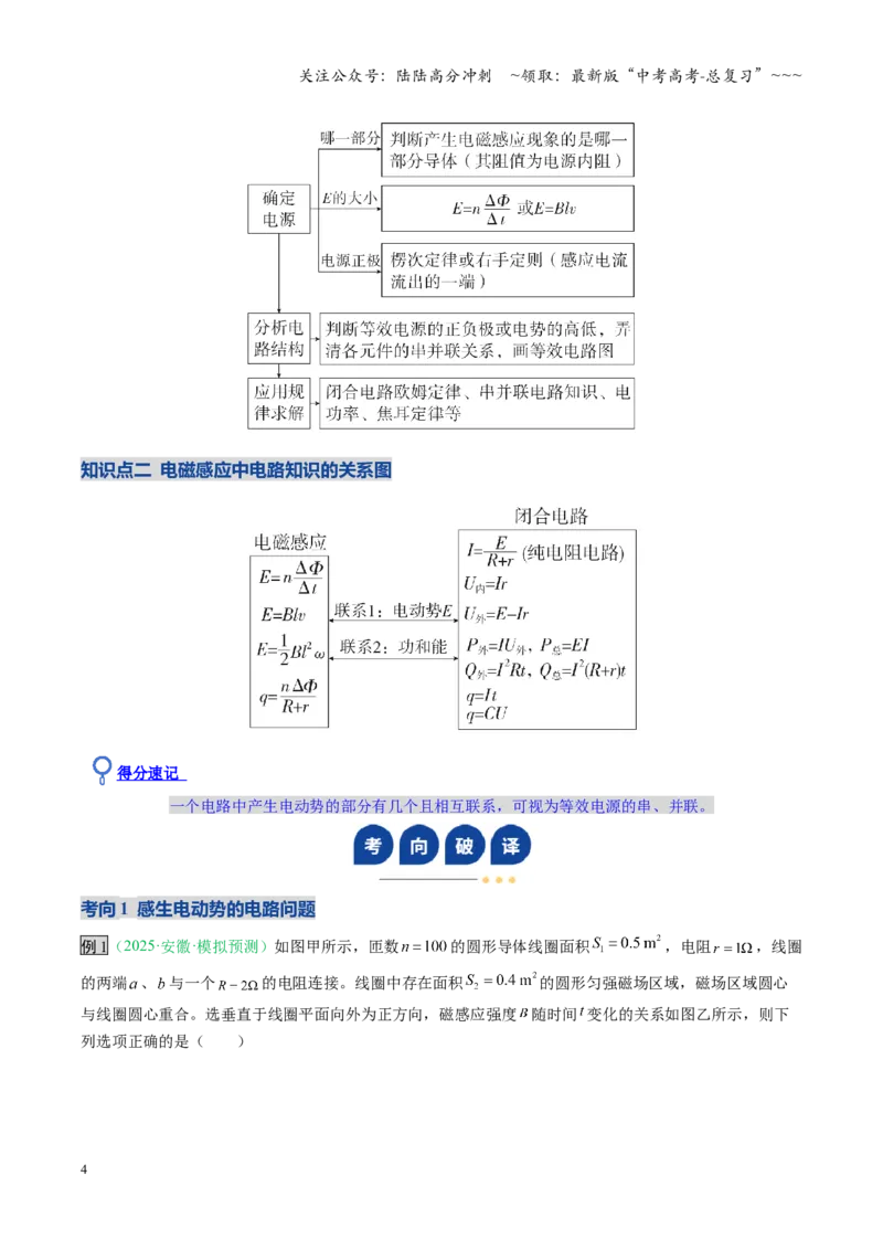 《第43讲电磁感应的综合应用（复习讲义）（安徽专用）（教师版）_04-物理-高考总复习_一轮复习_2026年-物理高考一轮复习_2026年高考物理一轮课件+讲义+练习（安徽专用）-G326》第4页预览
