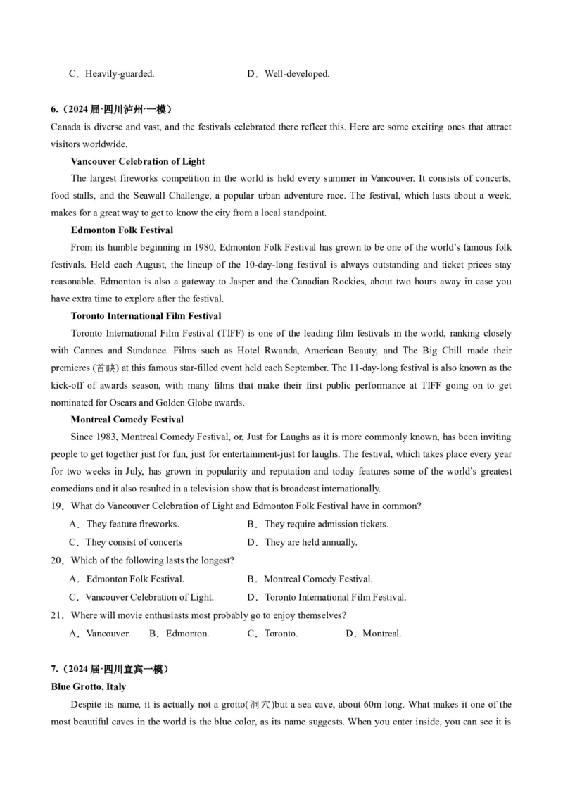 《01阅读理解（应用文）（全国卷专用）（原卷版）_英语(2)_专项复习_2025年_2024年高考一模试题分类汇编英语全国卷专用》第6页预览