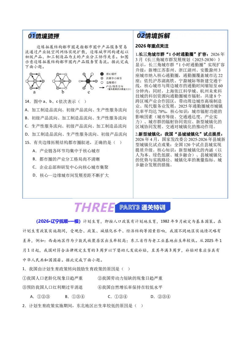《专题06人口与城市（抢分专练）（原卷版）_地理_2026年-地理高考专项复习_2026年高考地理终极冲刺讲练测（黑吉辽蒙专用）-G466_2026版》第7页预览