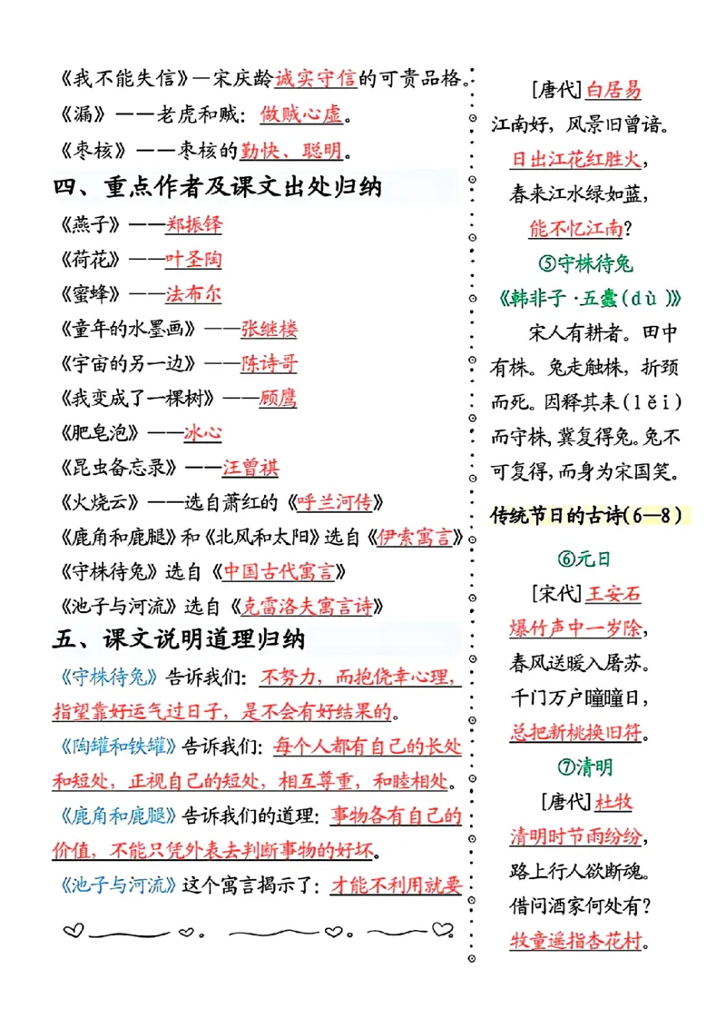 《三（下）语文期末常考知识点归纳_3年级下册同步教辅_3下-语文_三下语文重点必背》第2页预览