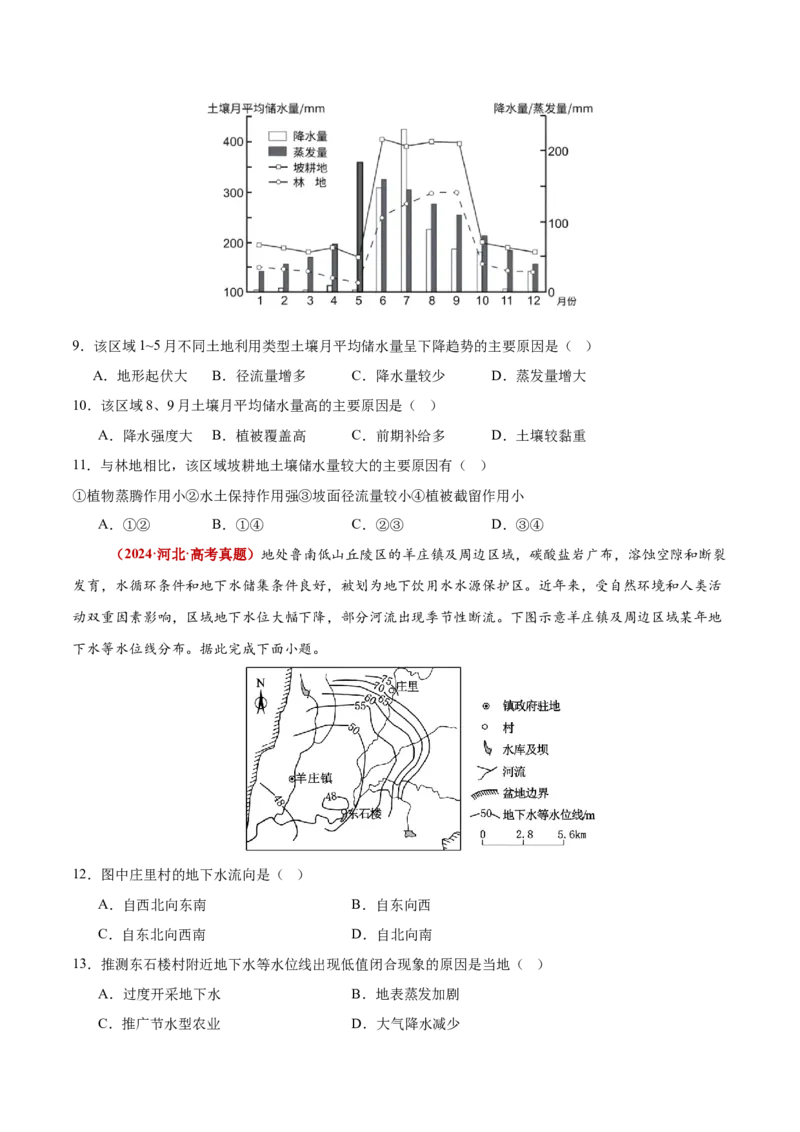 《专题04地球上的水（全国通用）（学生版）_地理_2026年-地理高考专项复习_三年（2023-2025）高考地理真题分类汇编（全国通用）-C430》第4页预览