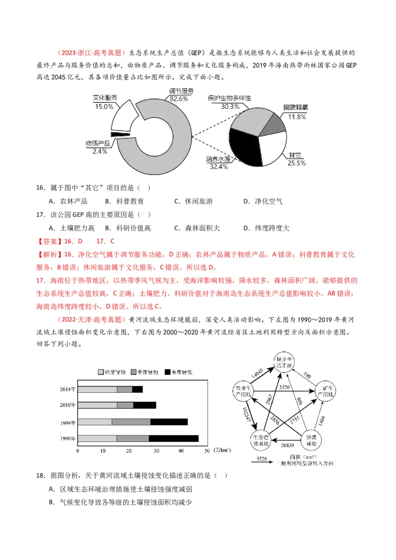 《专题15资源、环境与区域发展（全国通用）（教师版）_地理_2026年-地理高考专项复习_十年（2016-2025）高考地理真题分类汇编（全国通用）-G15》第7页预览