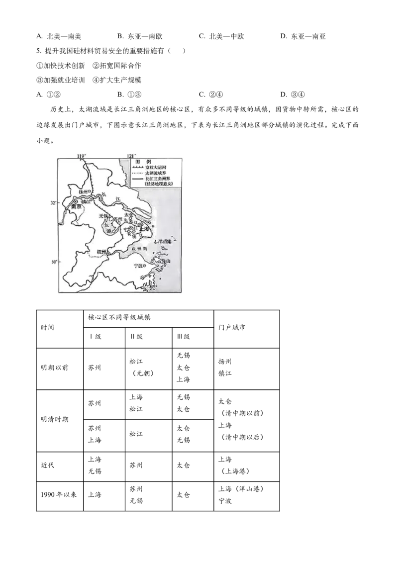 《2025年陕晋宁青高考地理真题（原卷版）(1)_地理_2027年高考地理专项复习_2008年-2026年地理高考真题-G427_2025年高考_2025年高考地理真题解析（参考版）适用地区：陕西、山西、宁夏、青海》第2页预览