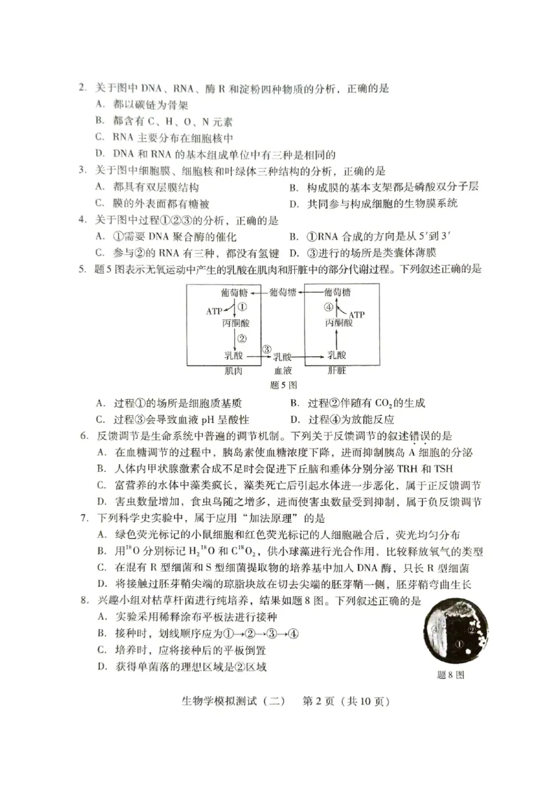 《21_2024广东二模（试卷+答案）_2025版教学资源包_（总复习系列）2025版《5年高考3年模拟》新高考版B版（⭐全科）_2025版.新高考新教材版.选考总复习.生物.5·3B版_第二部分图书拓展资源》第2页预览