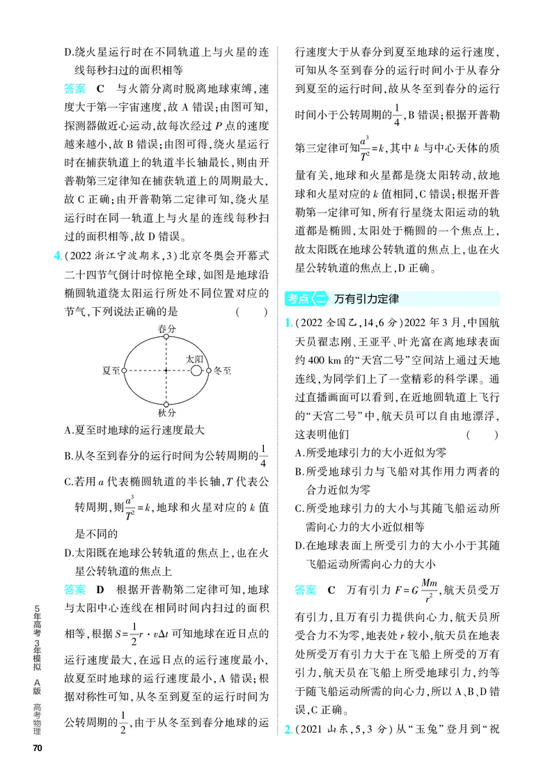 《2_5.PDF教参电子书——分层集训册_2024版教学资源包_2024版.新高考版物理.5·3A版_5_专题五万有引力与航天_4_PDF教参电子书》第2页预览