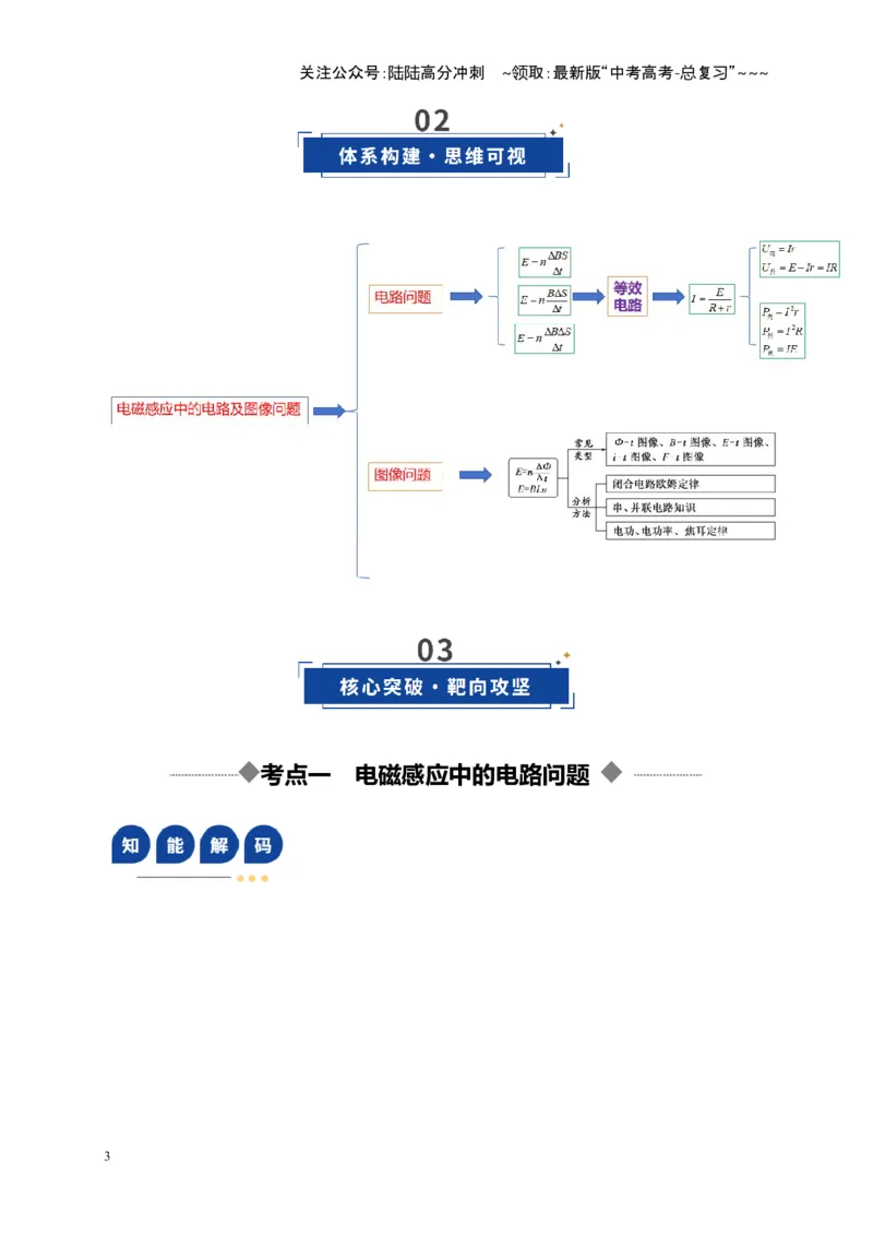 《第53讲 电磁感应中的电路和图像问题（复习讲义）（全国通用）（教师版）_04-物理-高考总复习_一轮复习_2026年-物理高考一轮复习_2026版_第十二章电磁感应》第3页预览