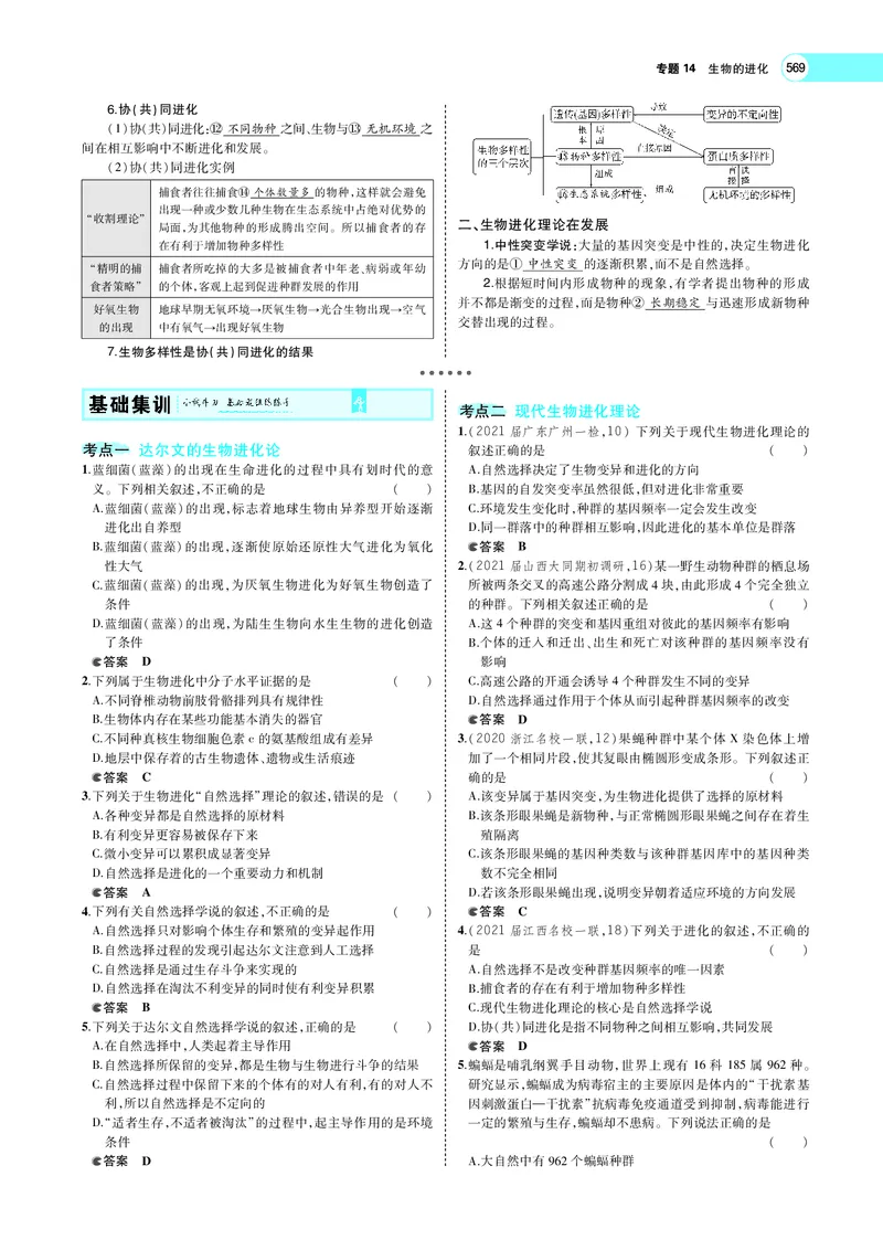《专题14　生物的进化_2022版教学资源包_五年高考三年模拟_2022版新高考版选考总复习生物5·3A版_0125143739_专题14生物的进化_专题PDF_专题PDF_专题电子书》第3页预览