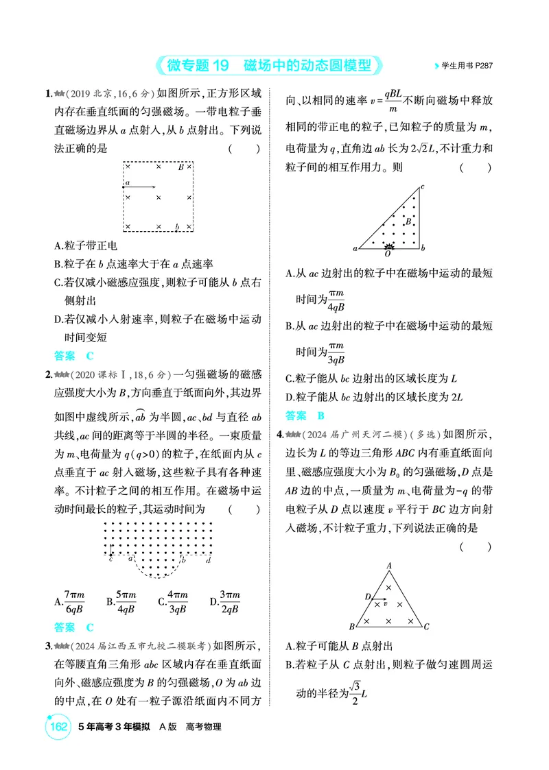 《1_精练册第11章磁场_2026版教学资源包_202653高考总复习A版_广东版_2026版.广东版.选考总复习.物理.5·3A版_二、教师用书PDF_第11章磁场_1_PDF教参电子书》第10页预览
